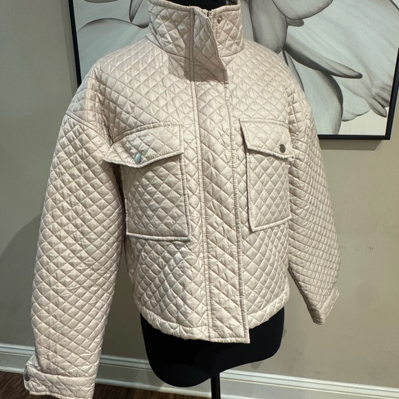 Ci Sono Jackets & Blazers - Ci Sono Cream Quilted Outerwear Label